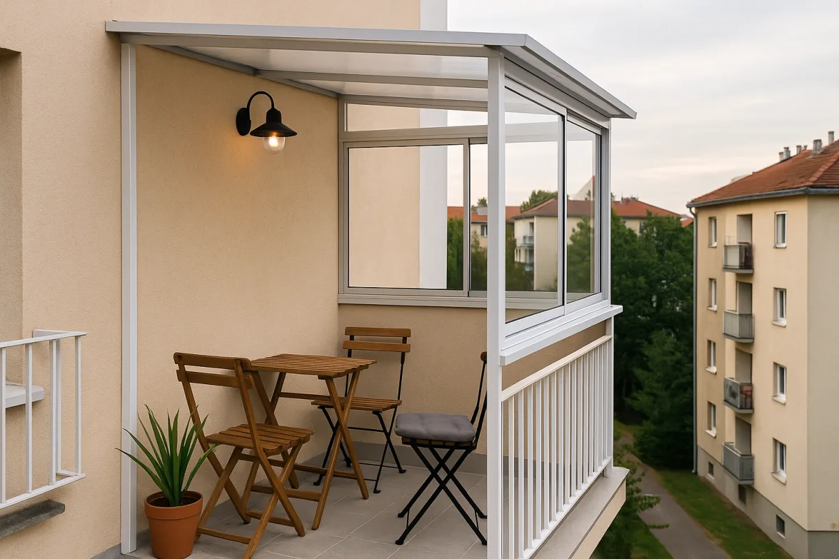 Struttura per veranda su balcone piccolo: il sistema che non richiede permessi
